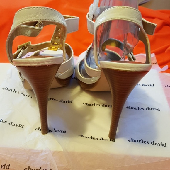 CHARLES BY CHARLES DAVID WHITE WOOD HEEL - Picture 3 of 8